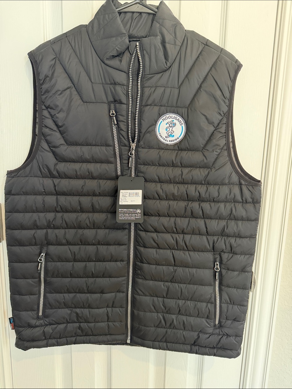 Stormtech Black Quilted Puffer Vest - Men's Insulated Vest Amazon Logo